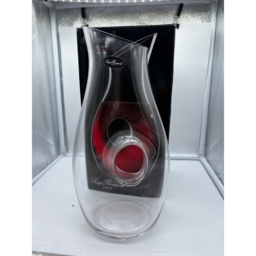 Luigi Bormioli Crescendo Wine Carafe Decanter 48 oz 1.4L Clear Crystal Italy